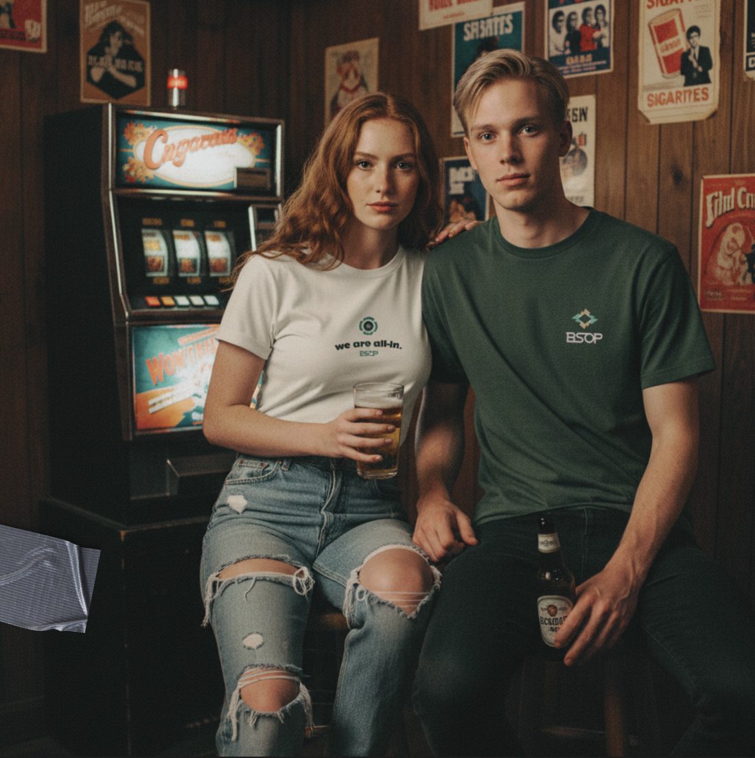 Dupla com camisetas personalizadas da BSOP